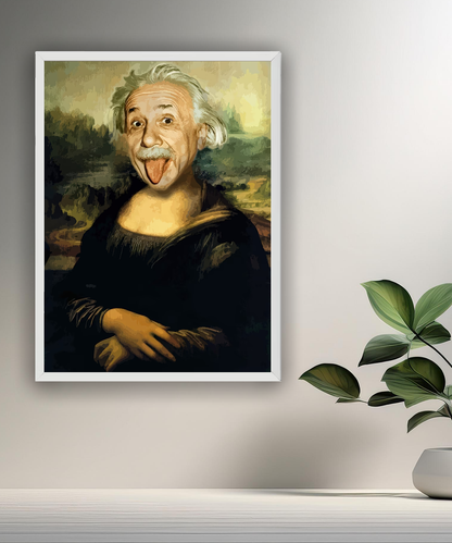 Cadre photo Mona Lisa La Joconde Albert Einstein