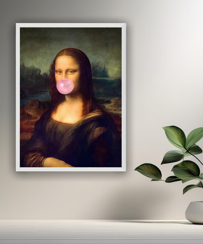 Cadre photo Mona Lisa La Joconde chewing-gum