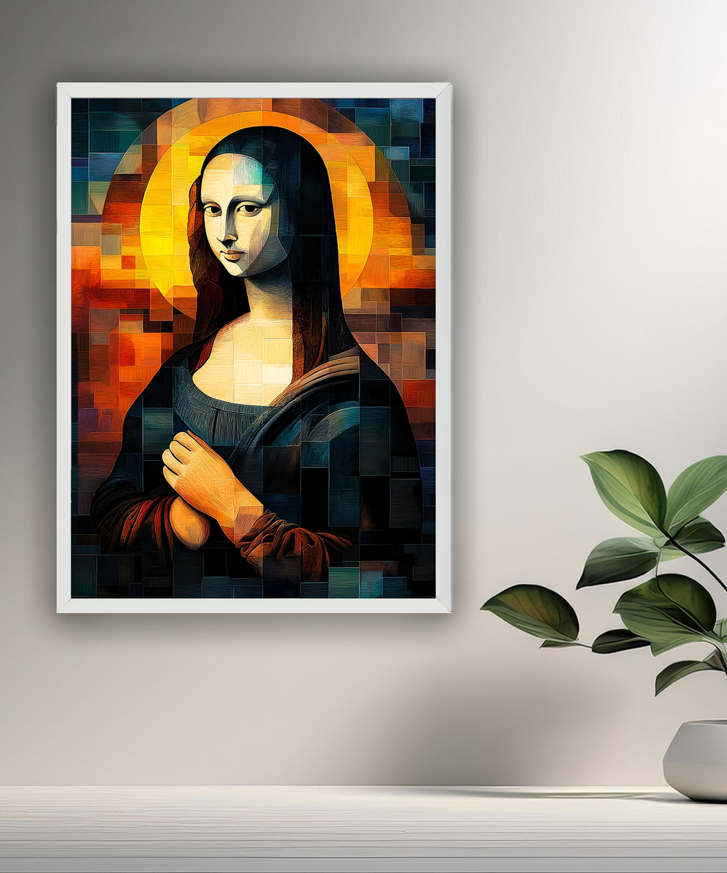Cadre photo Mona Lisa La Joconde mosaïque
