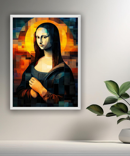 Cadre photo Mona Lisa La Joconde mosaïque