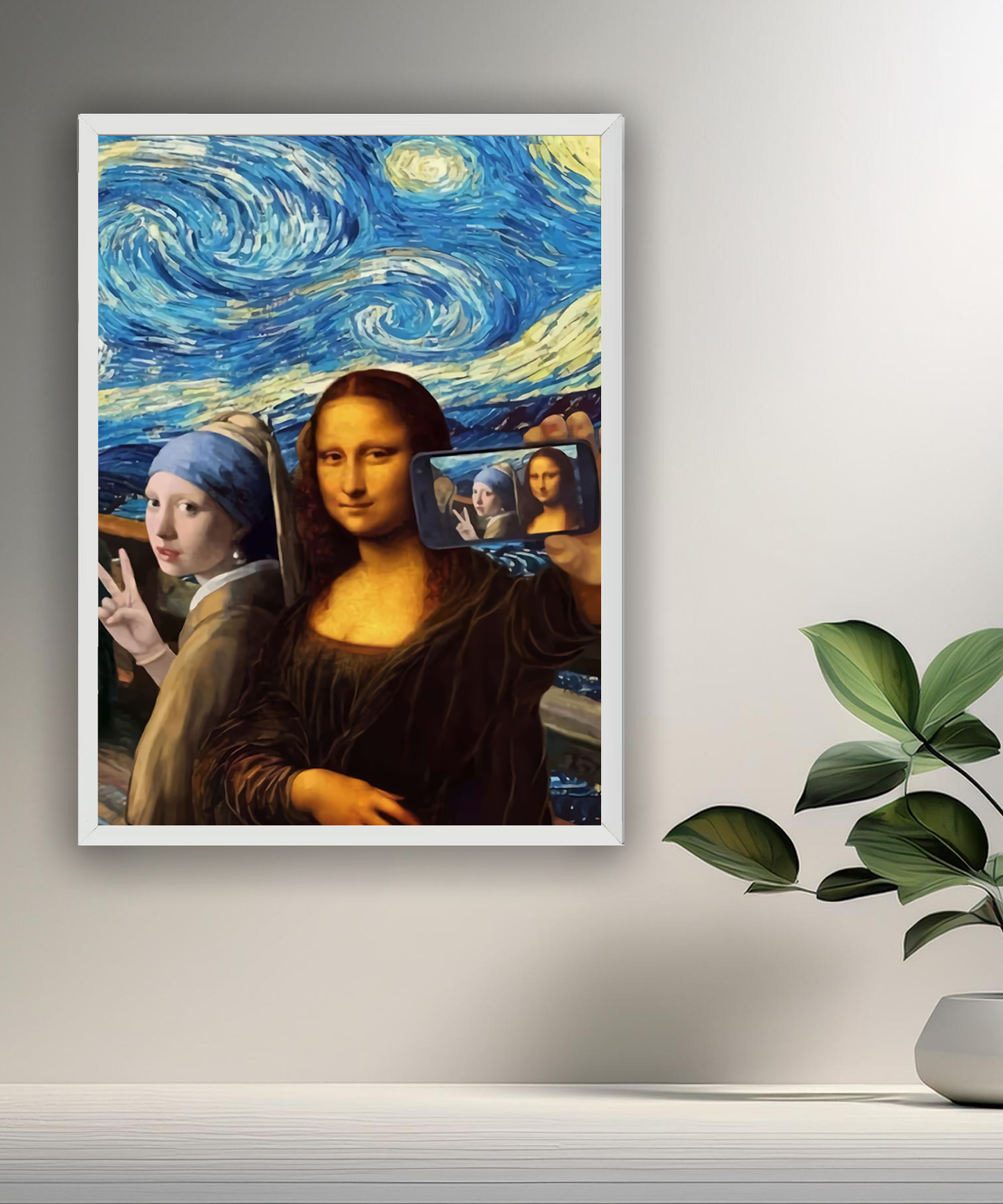 Cadre photo Mona Lisa La Joconde Selfie