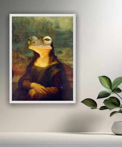 Cadre photo Mona Lisa La Joconde Grenouille