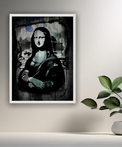 Cadre photo Mona Lisa La Joconde black mode