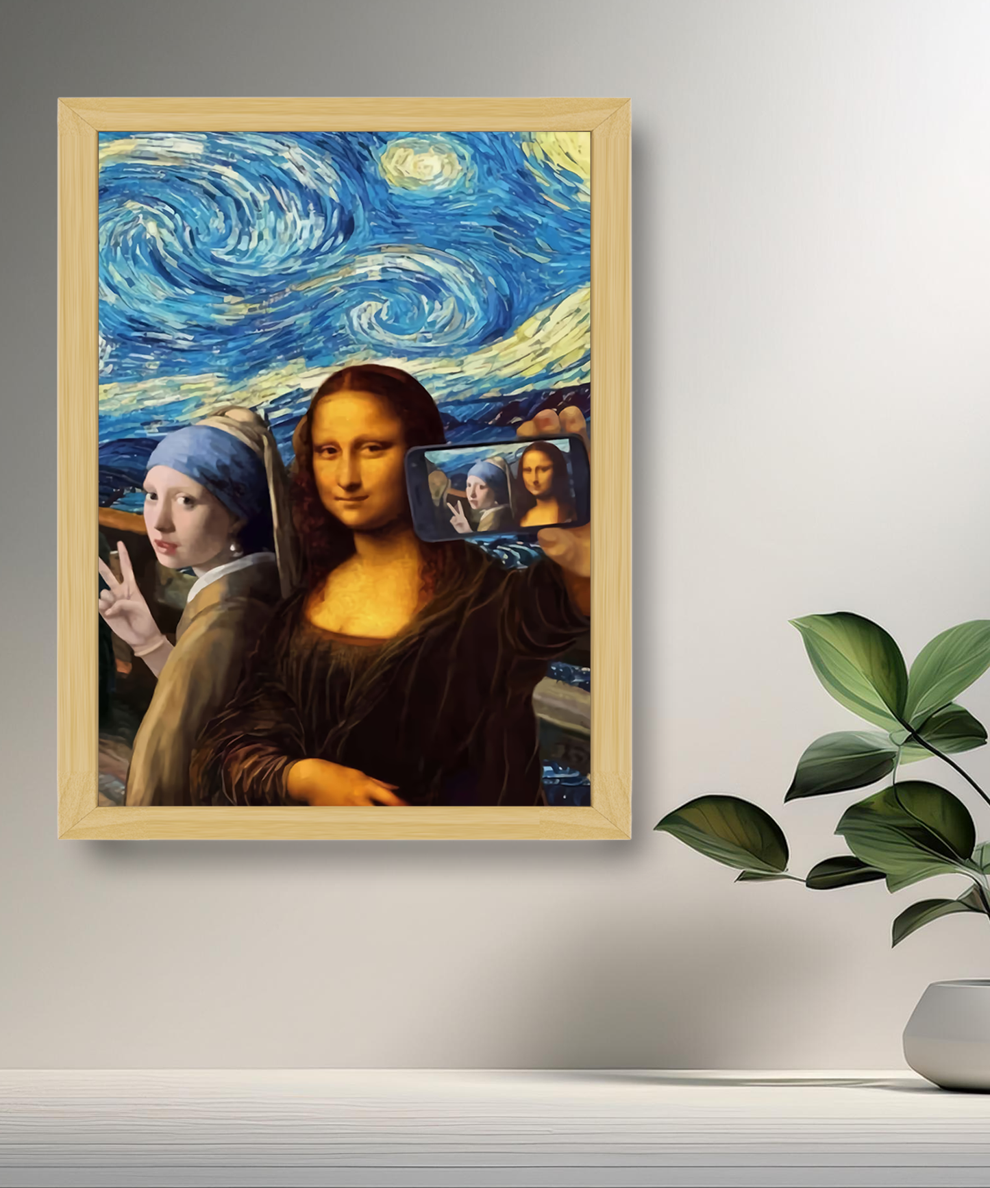 Cadre photo Mona Lisa La Joconde Selfie