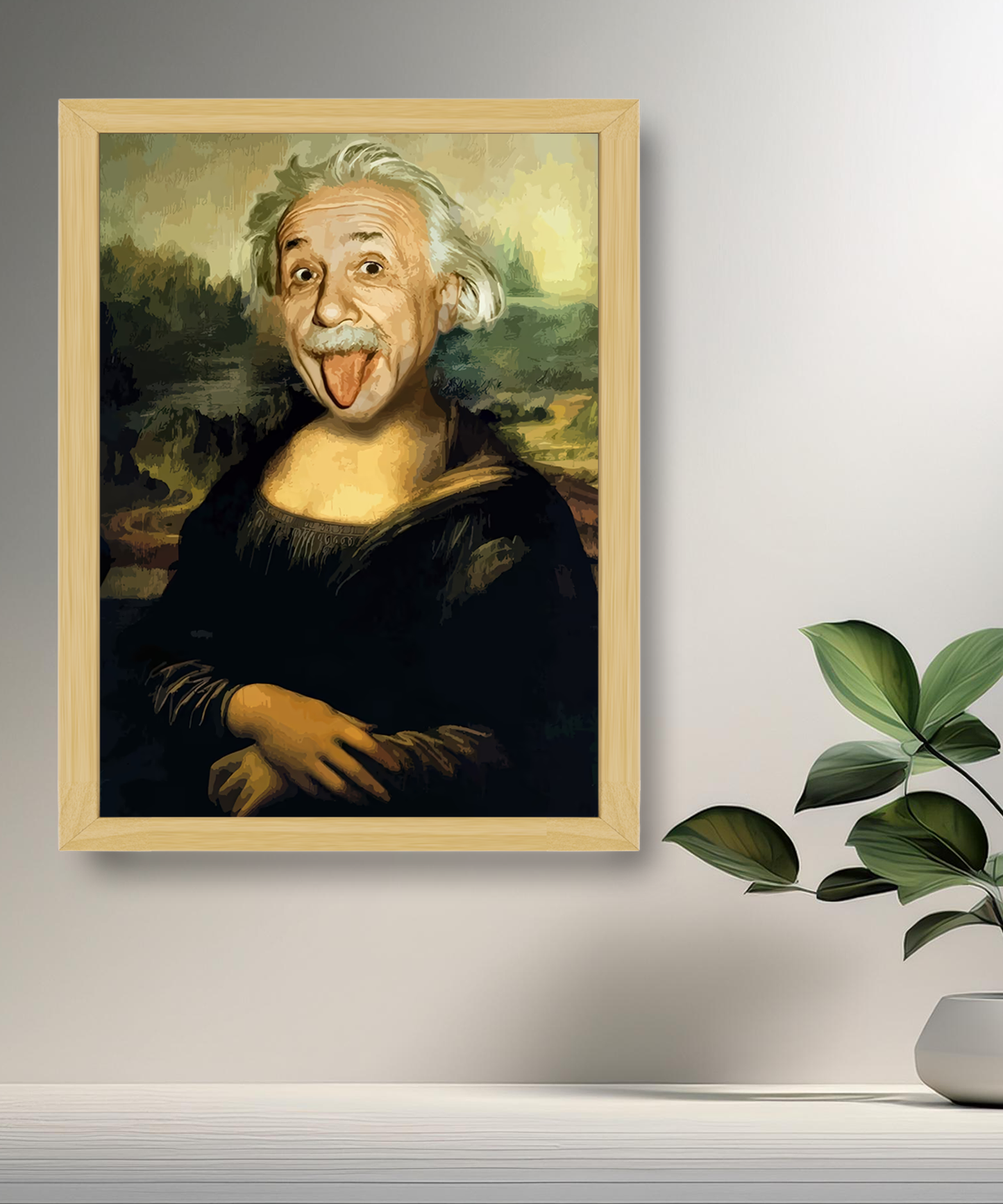 Cadre photo Mona Lisa La Joconde Albert Einstein