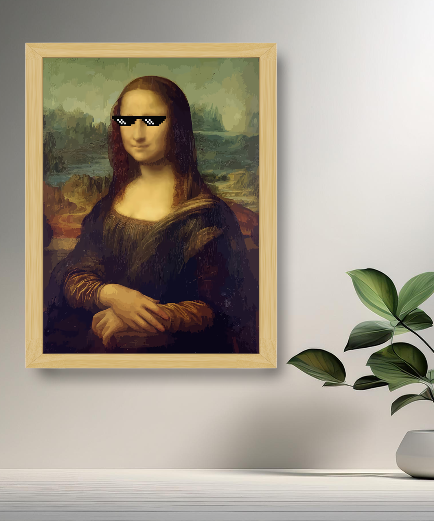 Cadre photo La Joconde Bad Mona Lisa