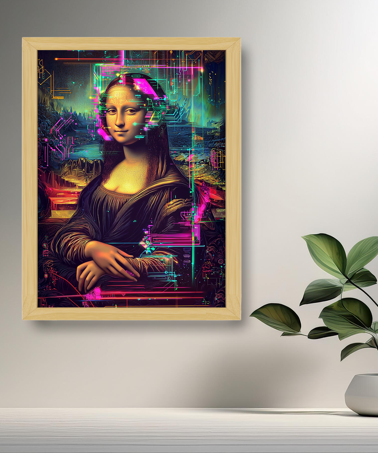 Cadre photo Mona Lisa La Joconde matrix
