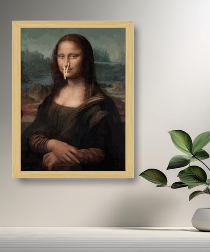 Cadre photo Mona Lisa La Joconde pince à linge