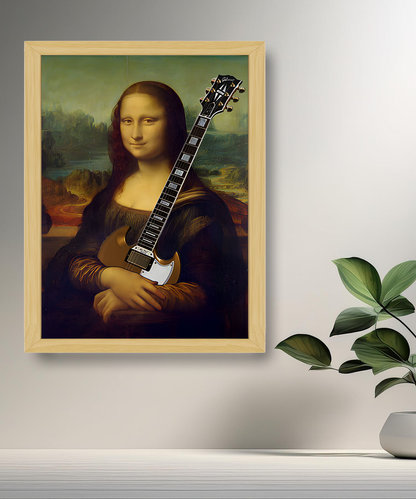 Cadre photo Mona Lisa La Joconde guitare