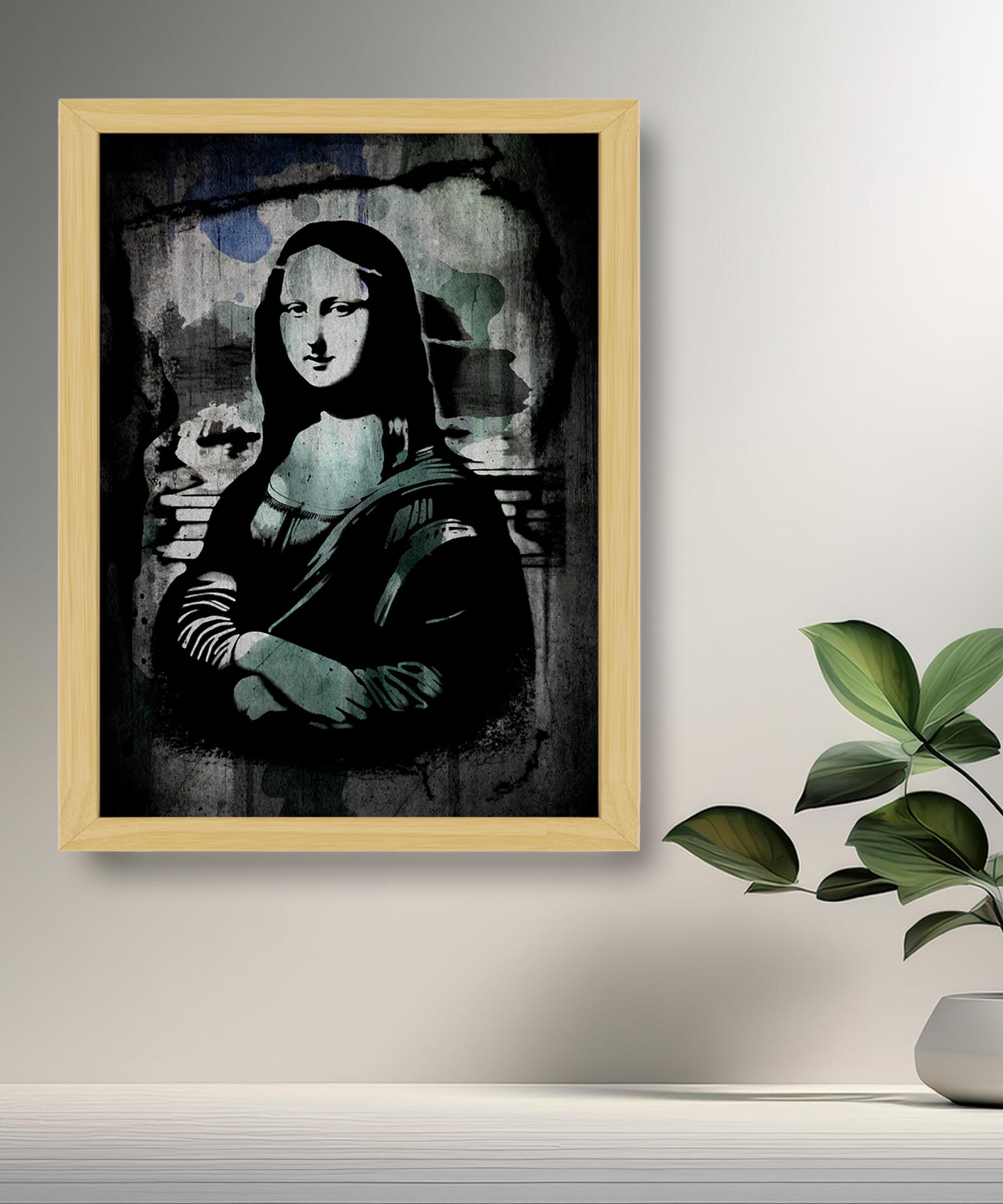 Cadre photo Mona Lisa La Joconde black mode