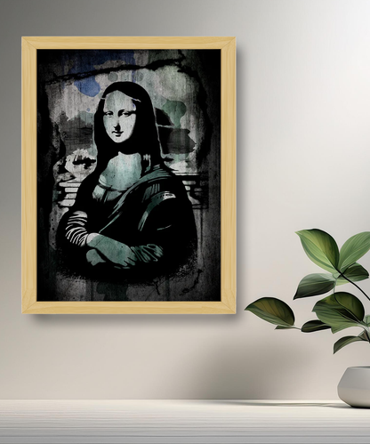 Cadre photo Mona Lisa La Joconde black mode