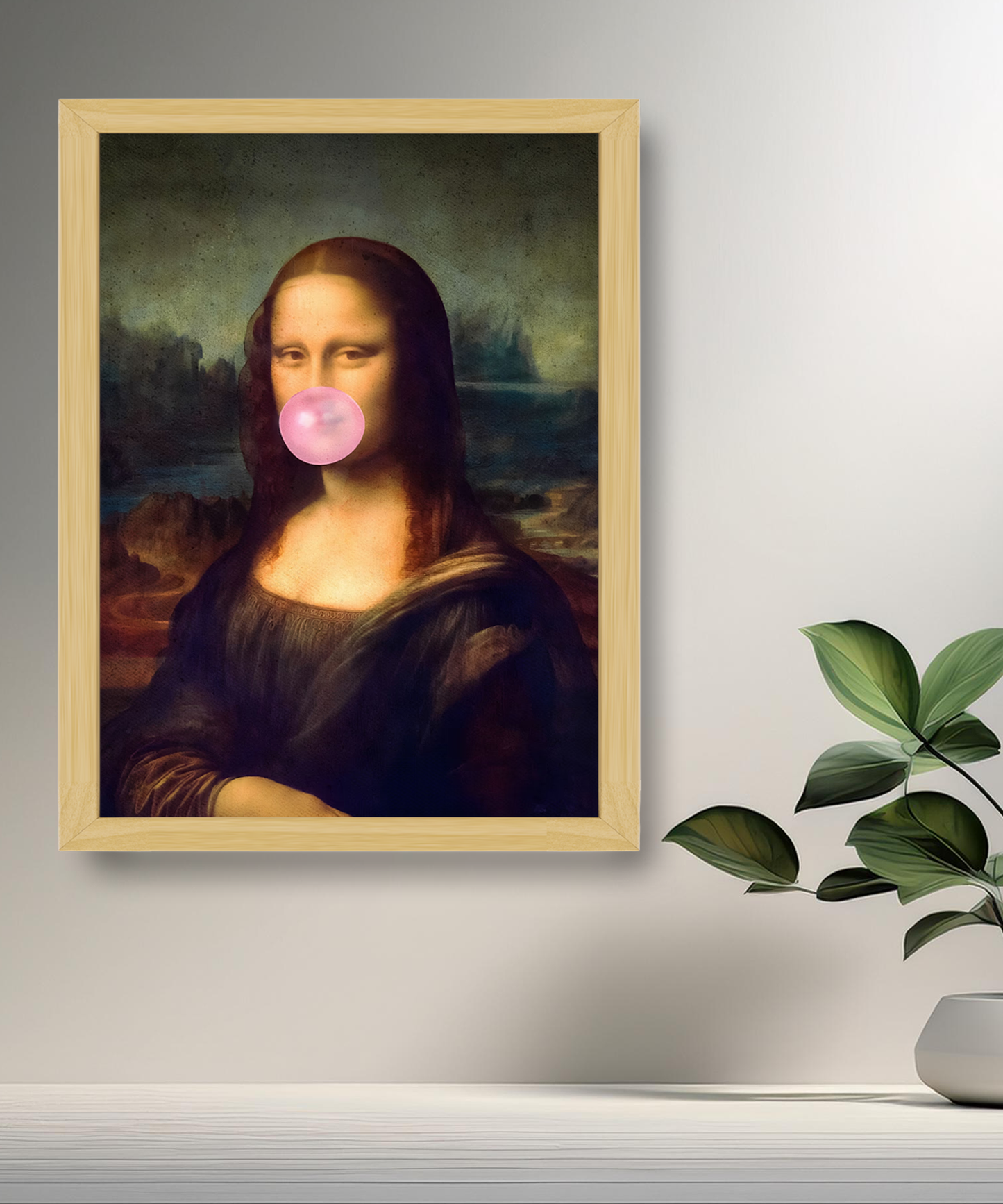 Cadre photo Mona Lisa La Joconde chewing-gum