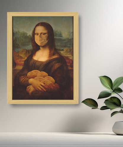 Cadre photo Mona Lisa La Joconde masque