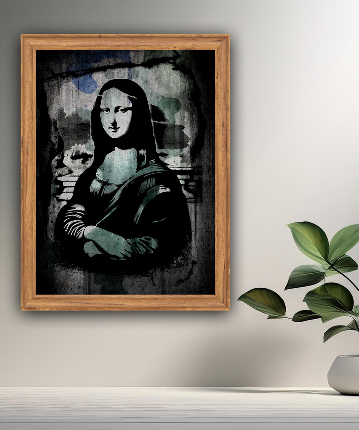 Cadre photo Mona Lisa La Joconde black mode