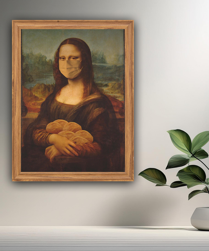 Cadre photo Mona Lisa La Joconde masque