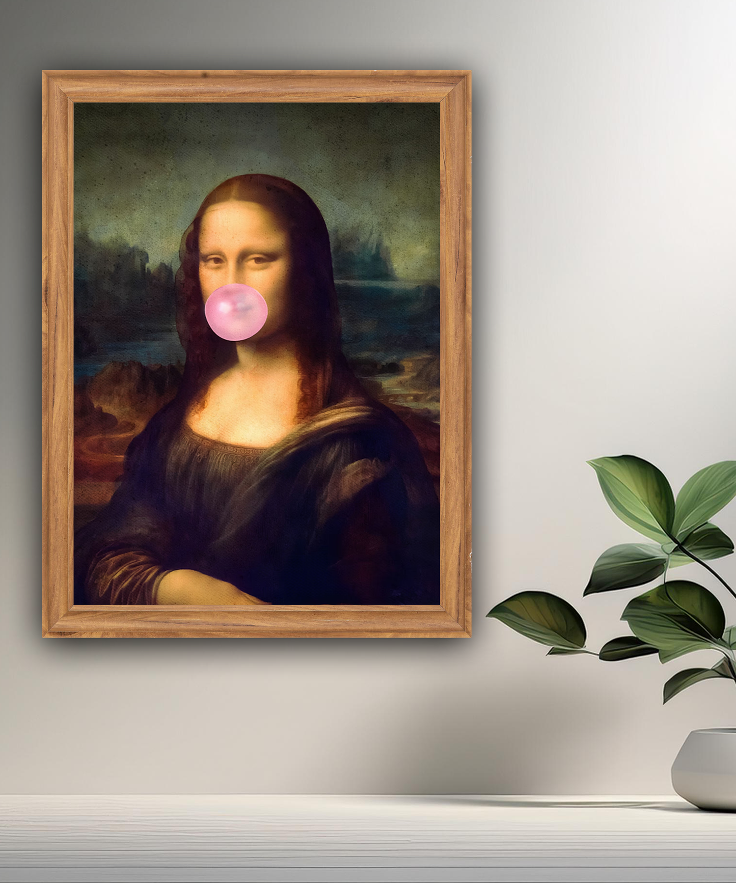 Cadre photo Mona Lisa La Joconde chewing-gum