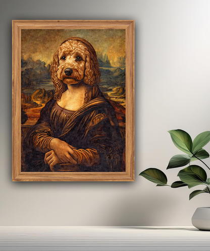 Cadre photo Mona Lisa La Joconde chien