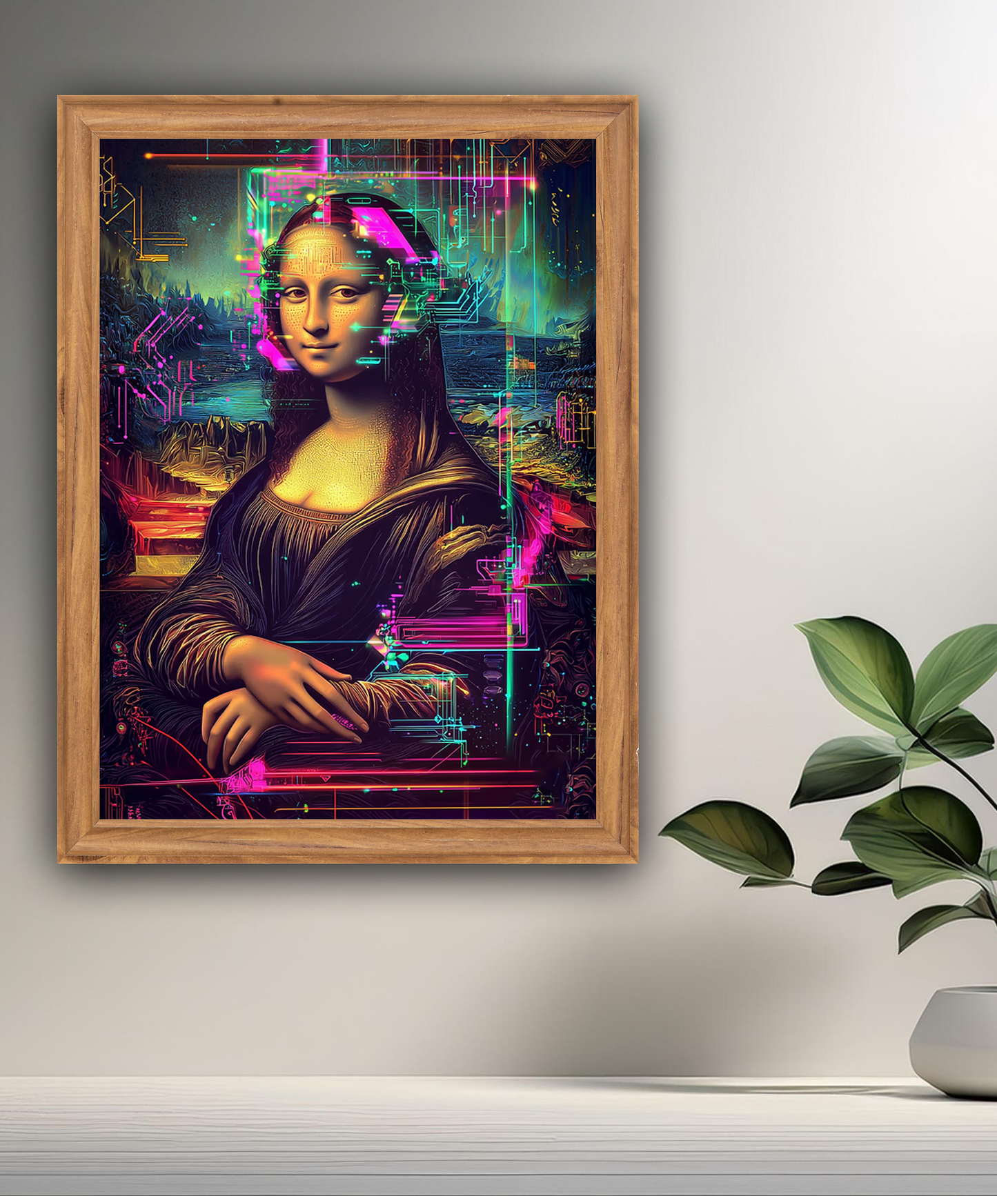 Cadre photo Mona Lisa La Joconde matrix
