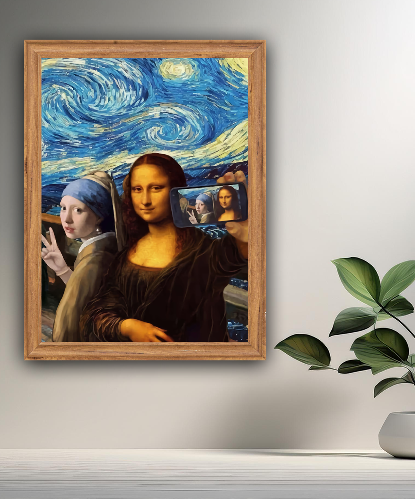 Cadre photo Mona Lisa La Joconde Selfie