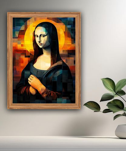 Cadre photo Mona Lisa La Joconde mosaïque