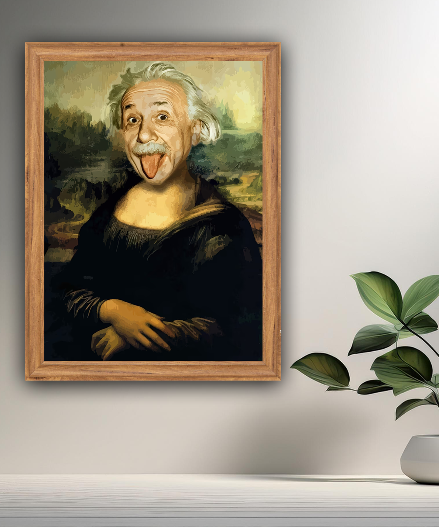Cadre photo Mona Lisa La Joconde Albert Einstein