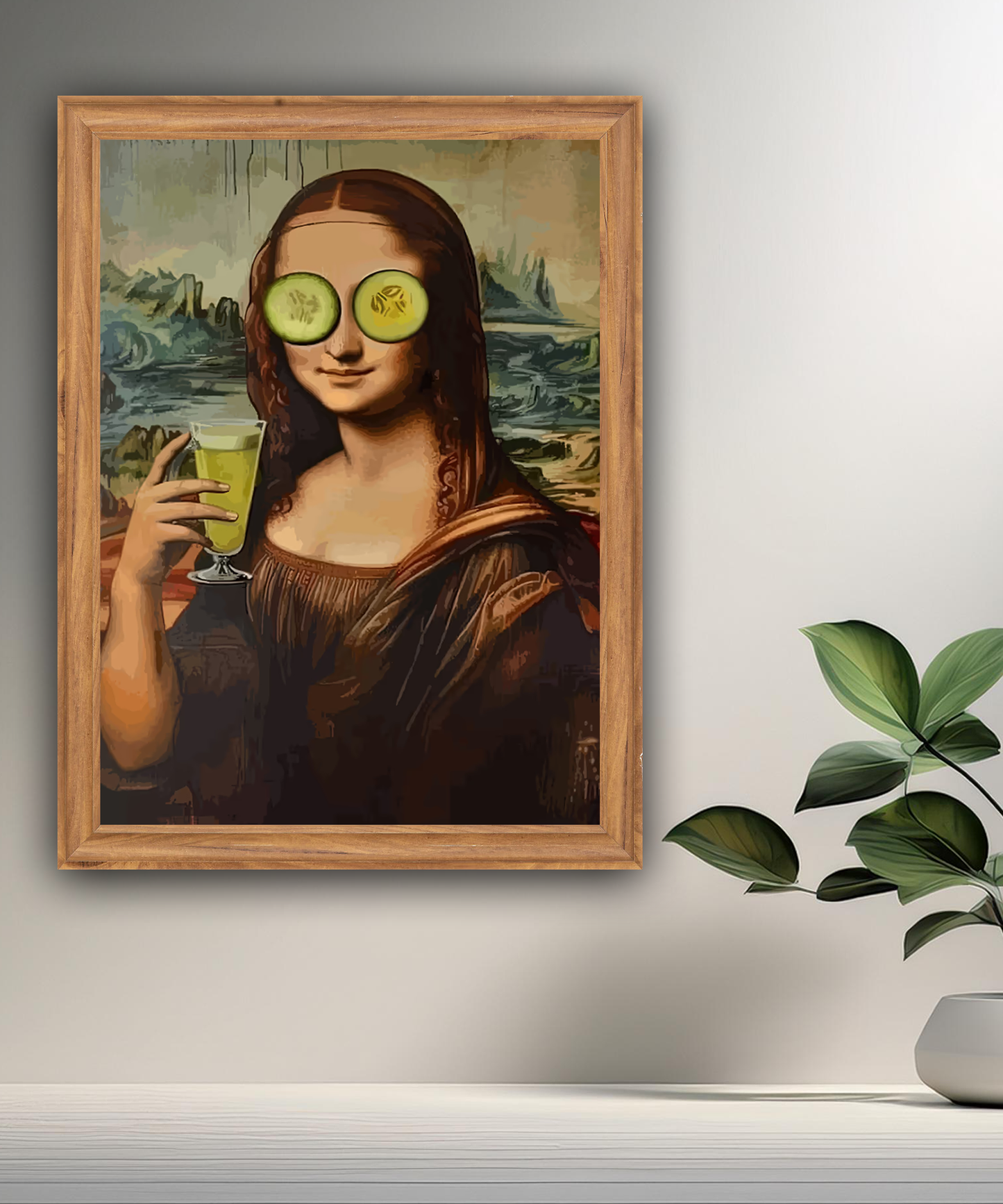 Cadre photo Mona Lisa courgette