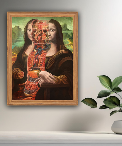 Cadre photo Mona Lisa La Joconde décomposée