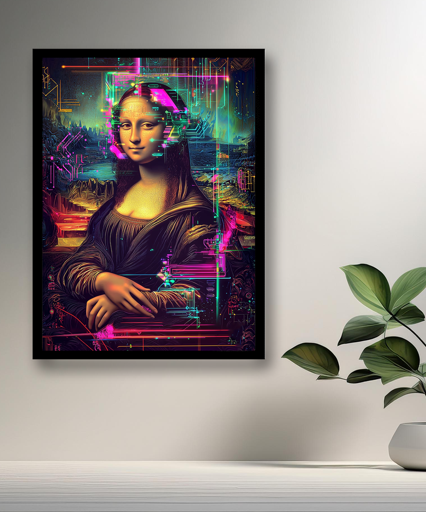Cadre photo Mona Lisa La Joconde matrix
