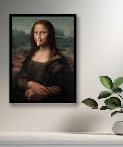 Cadre photo Mona Lisa La Joconde pince à linge