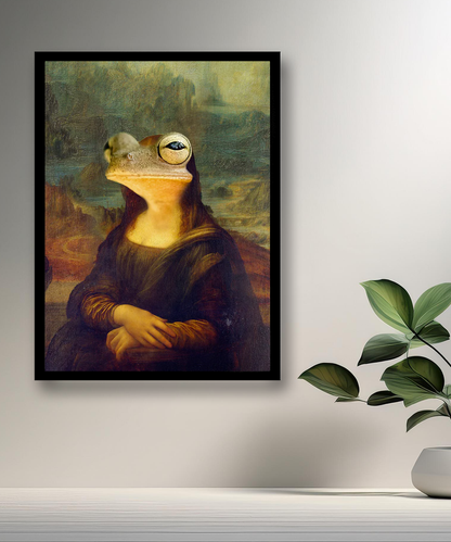 Cadre photo Mona Lisa La Joconde Grenouille