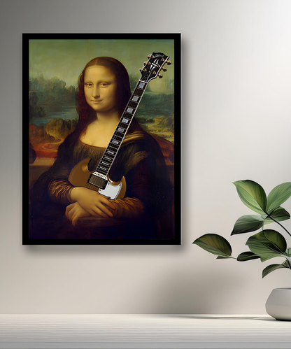Cadre photo Mona Lisa La Joconde guitare