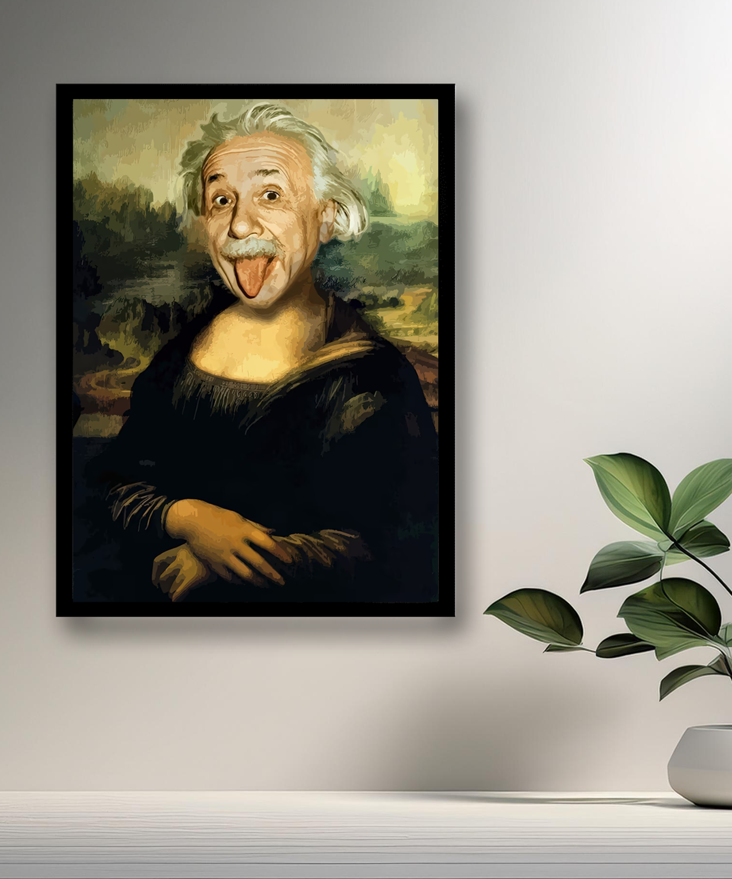 Cadre photo Mona Lisa La Joconde Albert Einstein