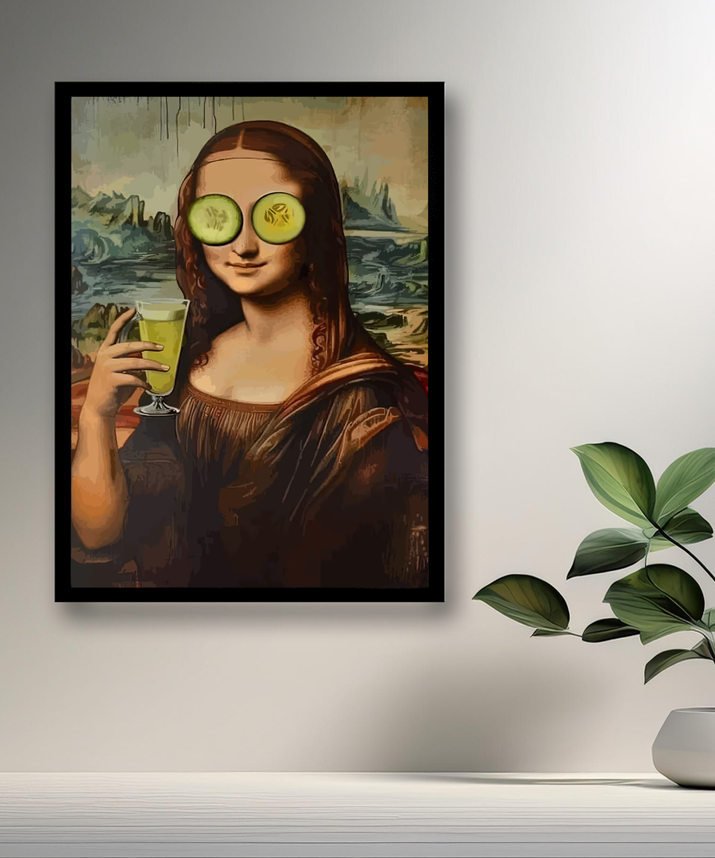 Cadre photo Mona Lisa courgette