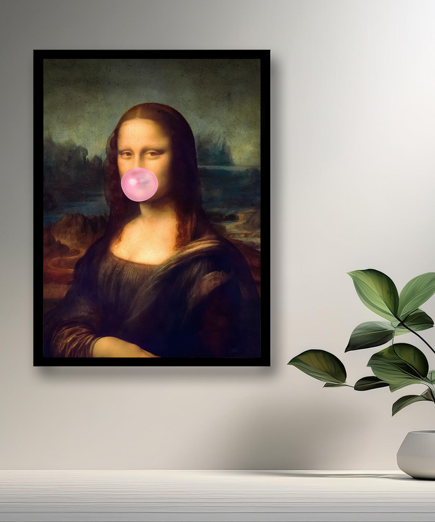 Cadre photo Mona Lisa La Joconde chewing-gum