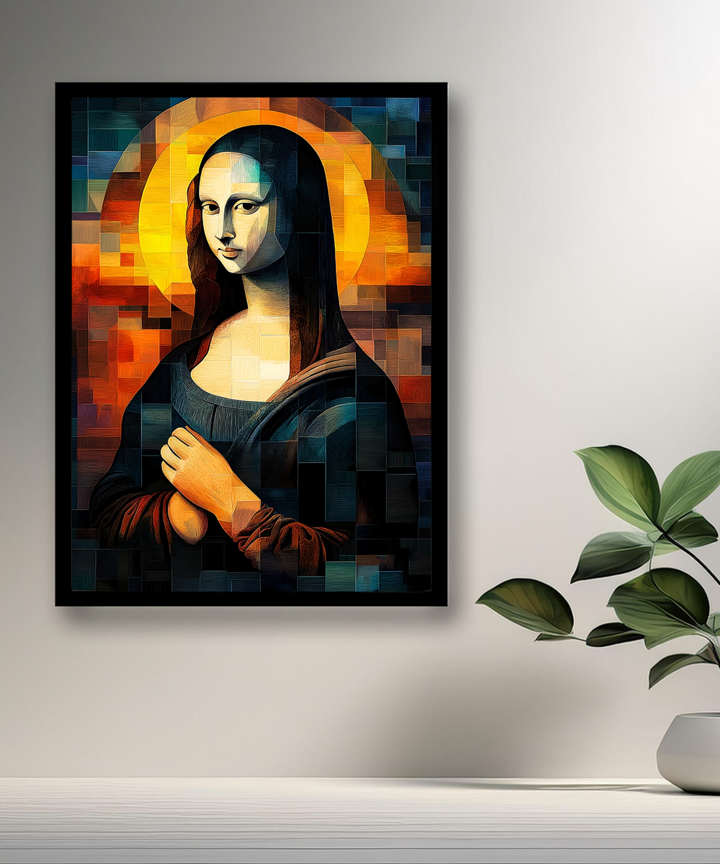 Cadre photo Mona Lisa La Joconde mosaïque