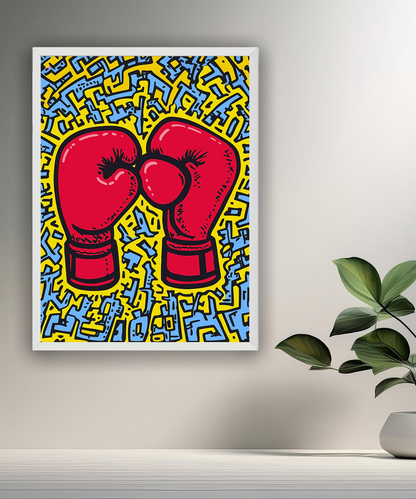 Cadre photo Keith Haring Boxing