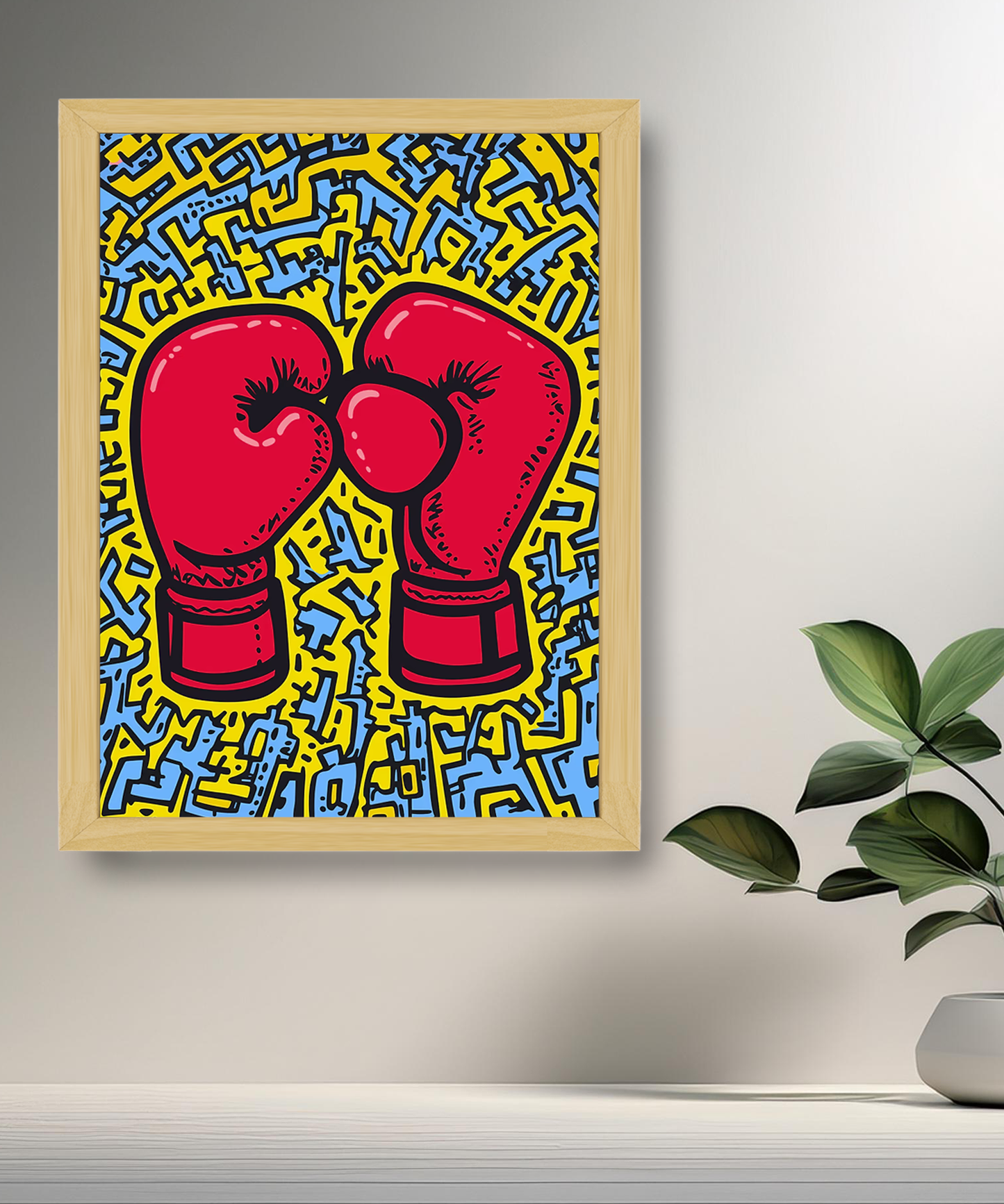 Cadre photo Keith Haring Boxing