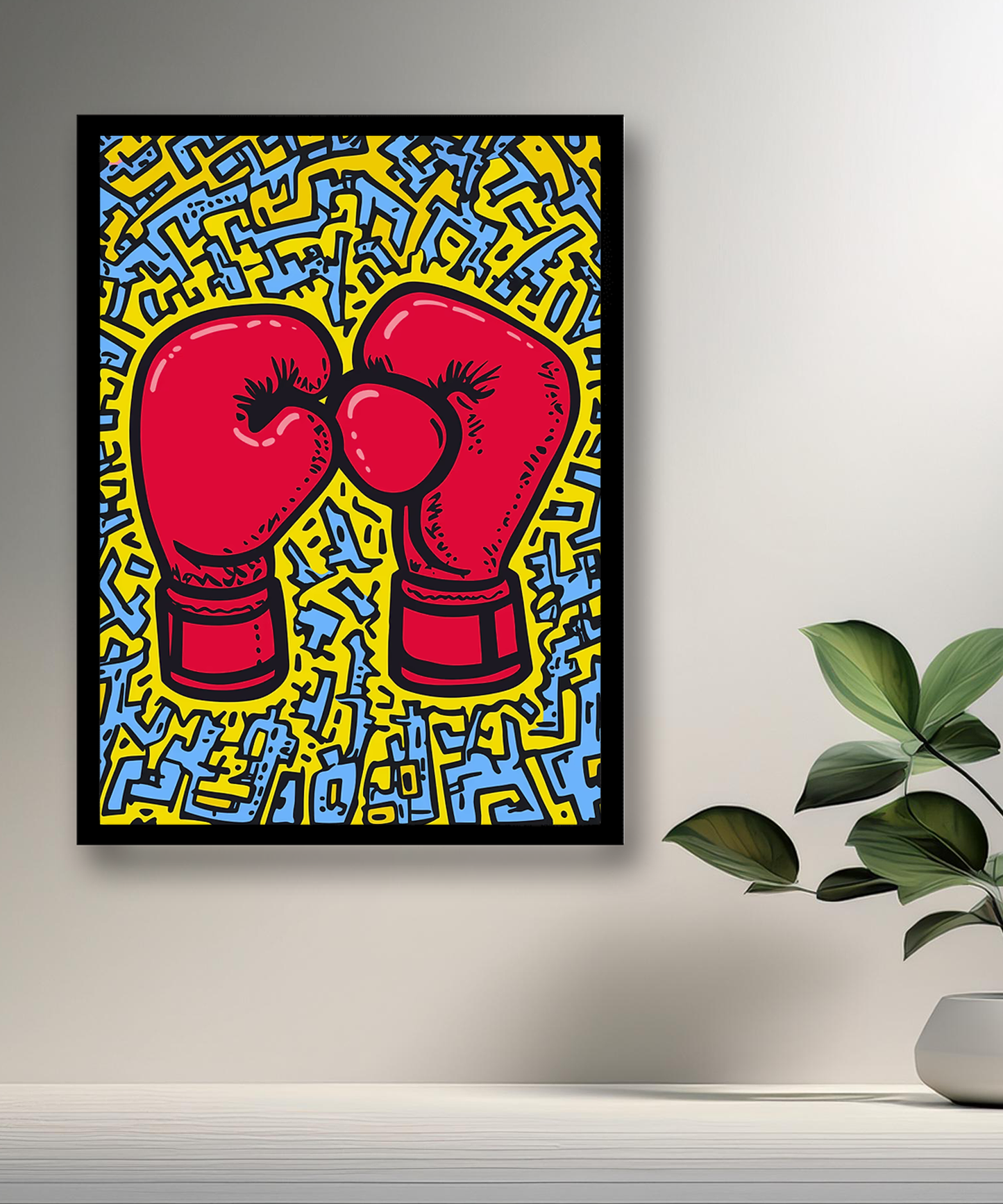 Cadre photo Keith Haring Boxing
