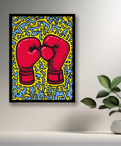 Cadre photo Keith Haring Boxing