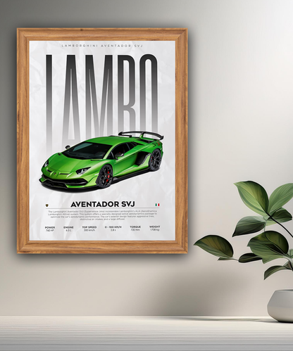 Cadre photo Lamborghini Aventador SVJ
