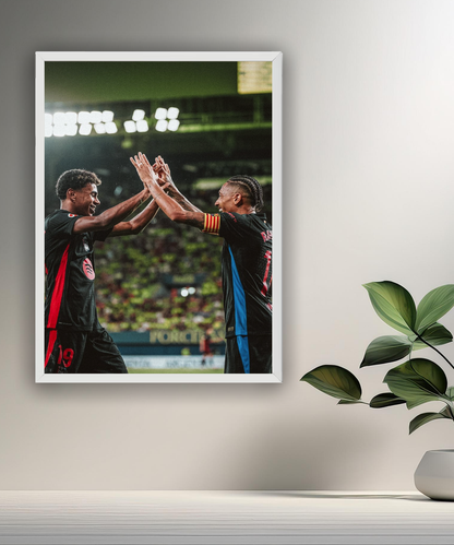 Cadre photo de Lamine Yamal x Raphinha
