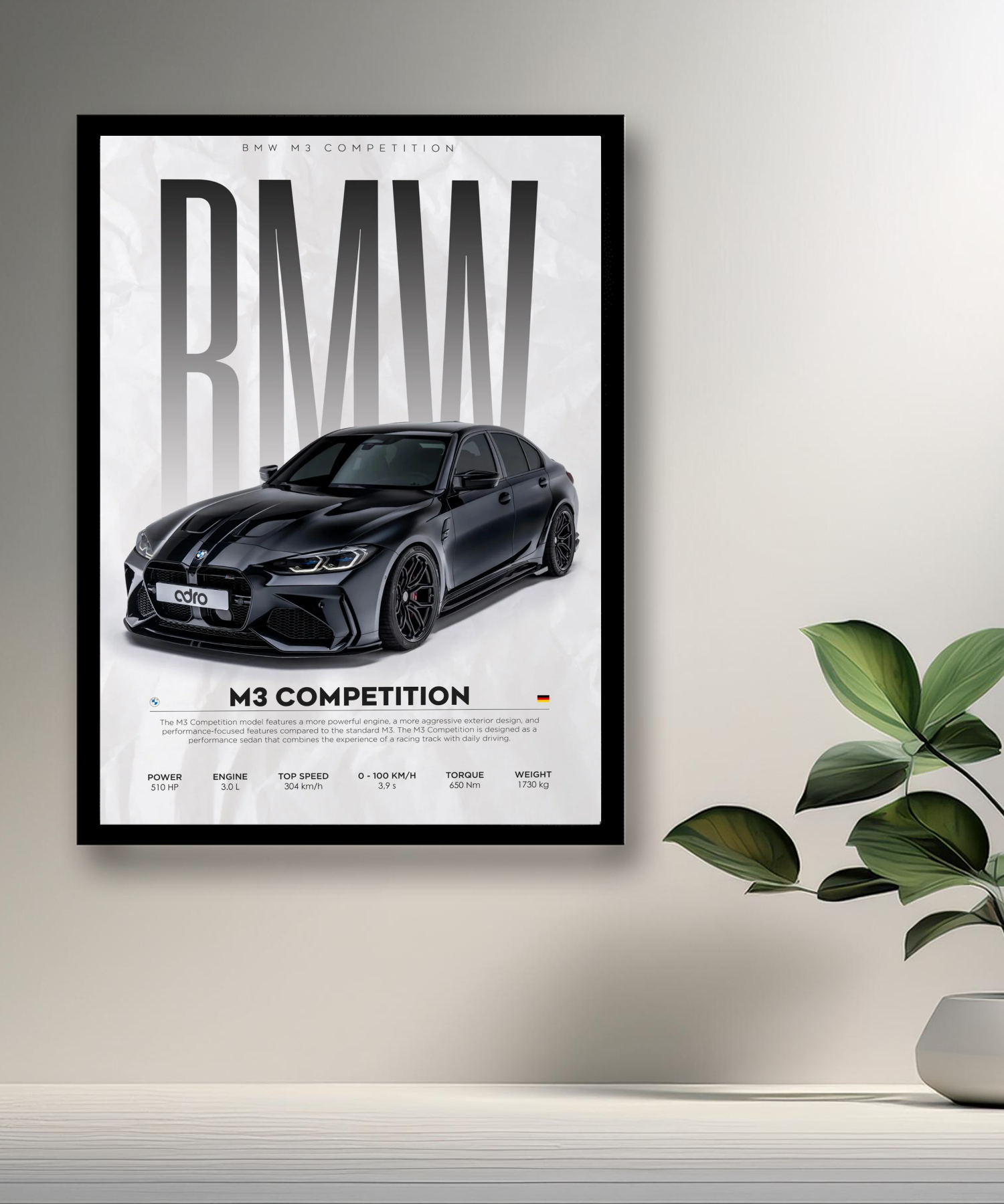 Cadre photo BMW M3 Competition