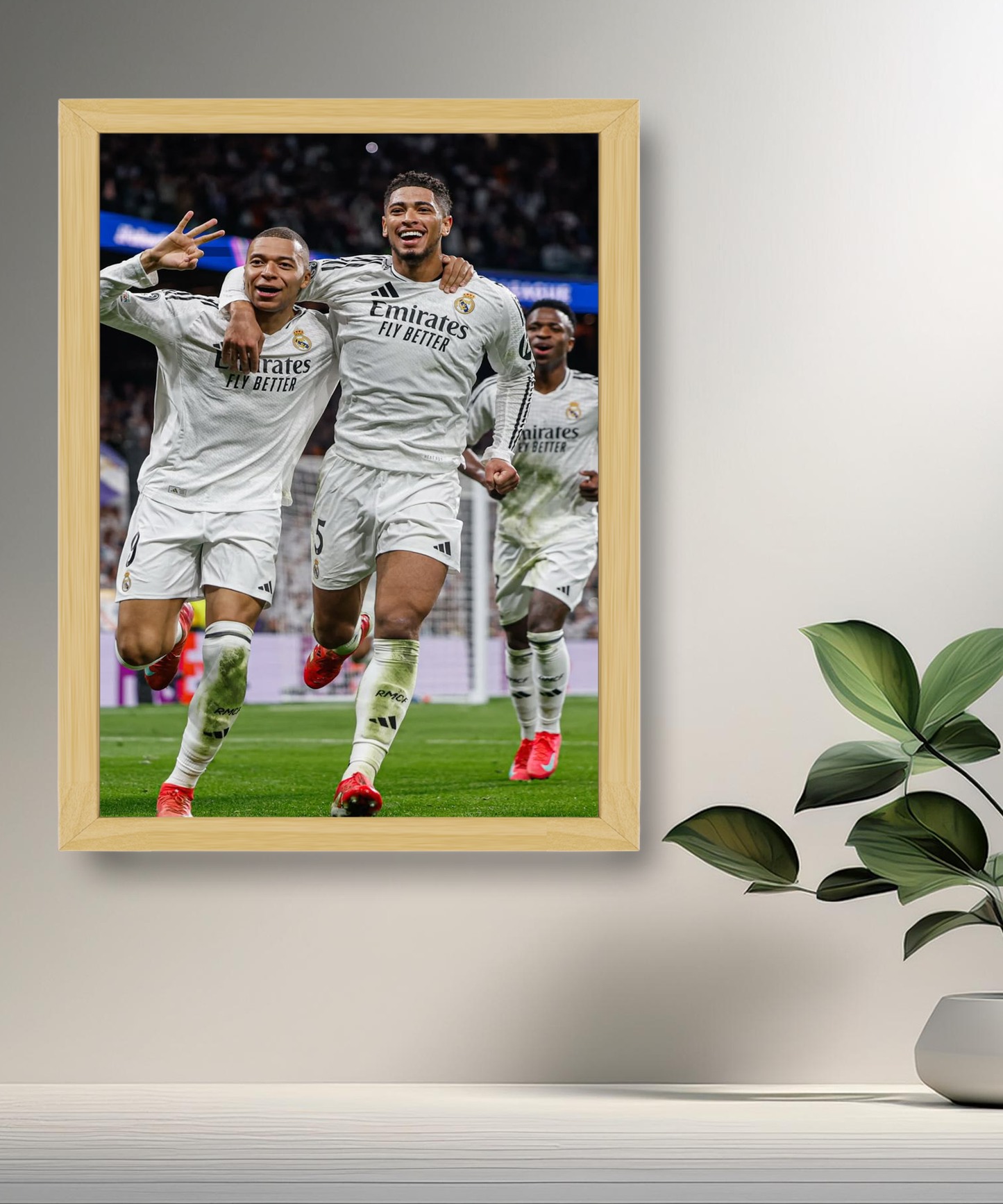 Cadre photo de Mbappé, Bellingham, Vinicius JR