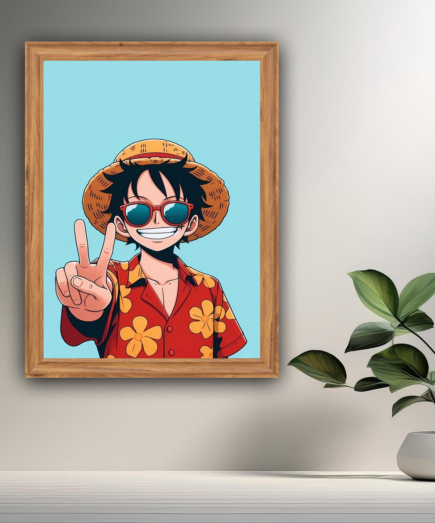 Cadre photo Luffy One Piece lunettes
