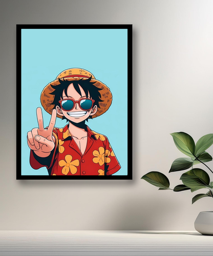 Cadre photo Luffy One Piece lunettes