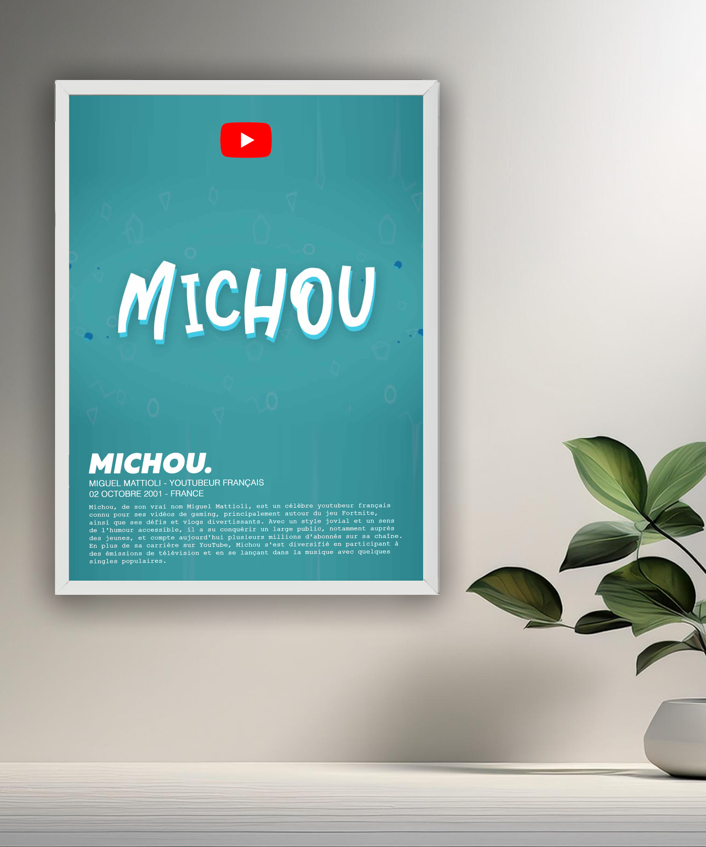Cadre photo Michou