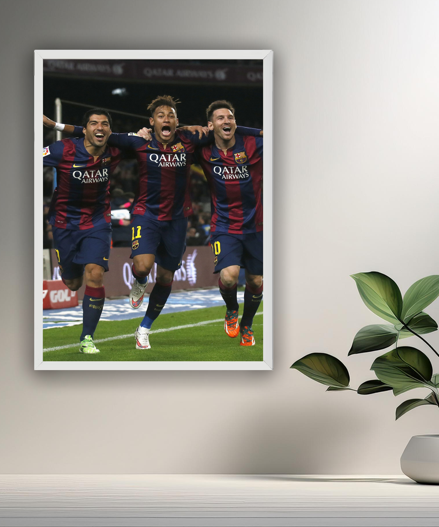 Cadre photo Messi, Suarez, Neymar (MSN)
