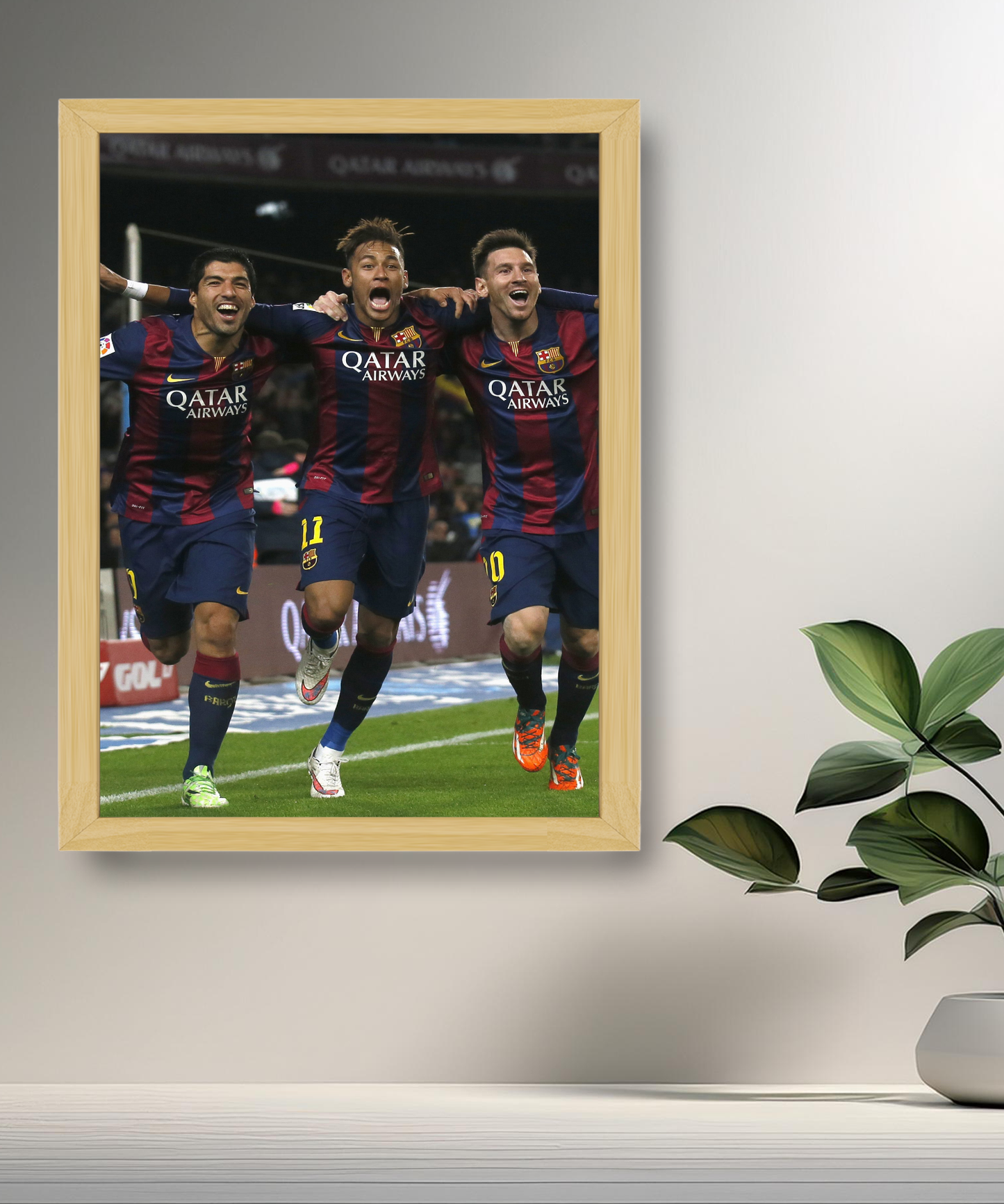 Cadre photo Messi, Suarez, Neymar (MSN)