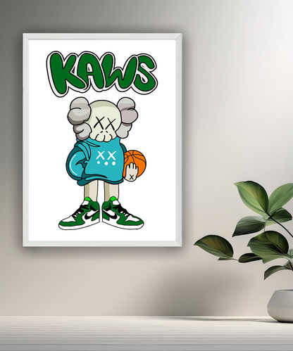 Cadre photo Kaws basketball