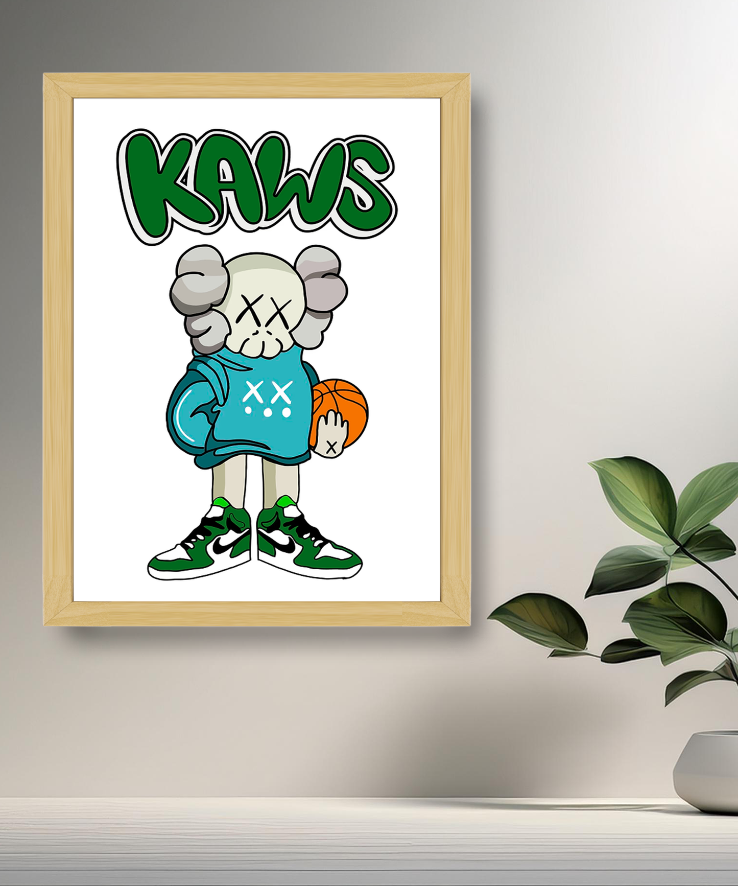 Cadre photo Kaws basketball